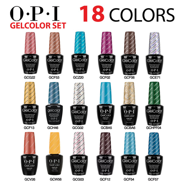 OPI GelColor Old Packaging Set of 18 Colors