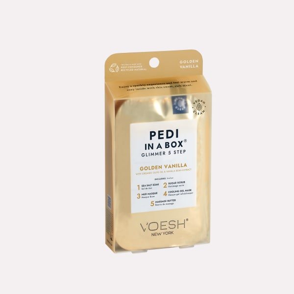 VOESH Pedi in a Box Glimmer 5 Step - Golden Vanilla