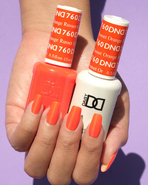 DND760 -  Matching Gel & Nail Polish - Russet Orange