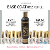 IGEL Gel Base Coat Refill 8oz & 12 Bottles 0.5oz