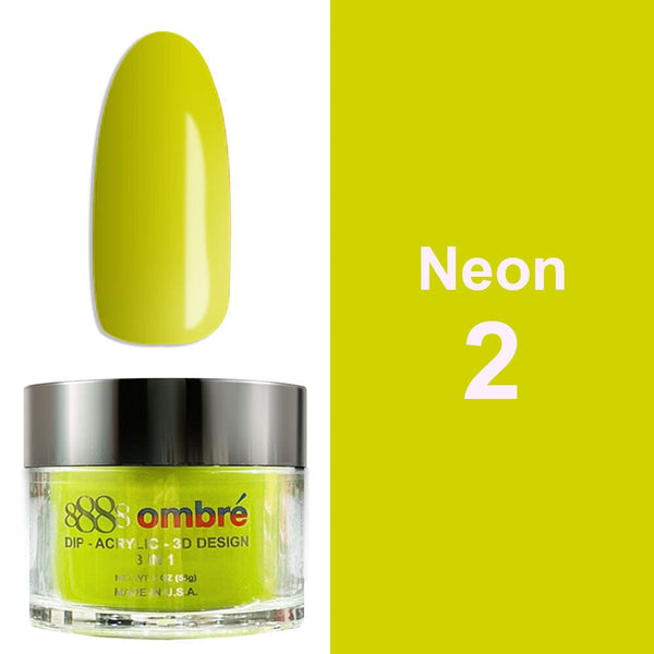 NEON02 - 8888 NEON OMBRE DIP - ACRYLIC 3D 2 OZ.