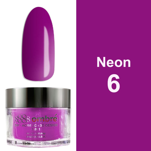 NEON06 - 8888 NEON OMBRE DIP - ACRYLIC 3D 2 OZ.