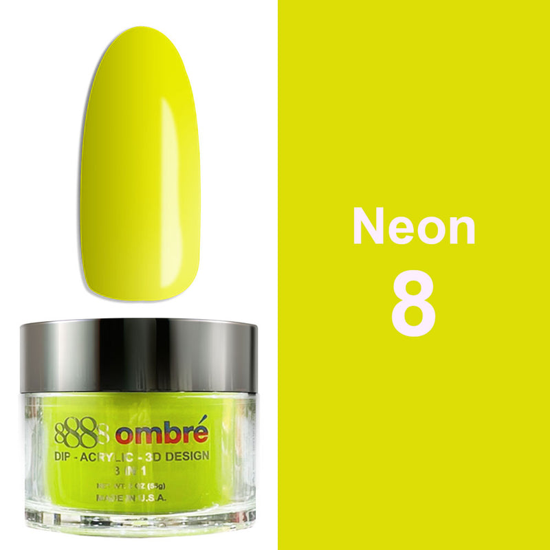 NEON08 - 8888 NEON OMBRE DIP - ACRYLIC 3D 2 OZ.